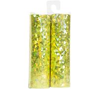 Folat- Serpentinas Holográficas Oro 4m - 2 piezas, Color dorado (65814)