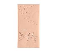 Folat Servilletas Elegante Rubor exuberante 33x33cm-10 piezas, color rosado oro, happy birthday (67002)