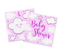 Folat Servilletas Niña Bebé Ducha Rosa 25x25cm-20 piezas, color rosado (65362)
