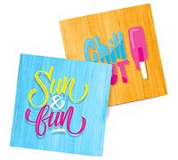 Folat- Servilletas Summer 25x25cm-16 Piezas, Multicolor, Mittel (65844)