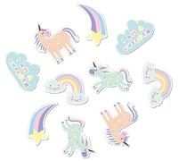 Folat- Unicorns & Rainbows Confeti de Mesa XL Rainbows-45 Piezas, Multicolor (68321)