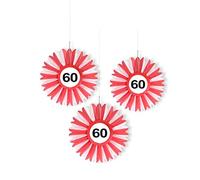 Folat - Ventilador de nido de abeja con señal de tráfico número 60-3 piezas