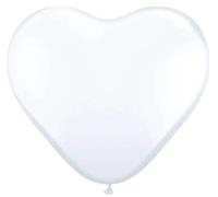 Folat - White Heart Shaped Latex Balloons - 12In / 30cm - 8 pi (Importación USA)