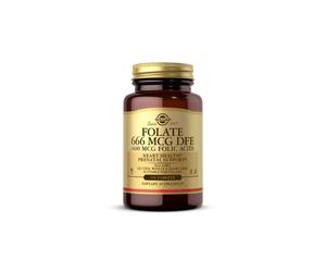 Folato 666 mcg DFE (Ácido fólico 400 mcg) 250 Comprimidos Solgar