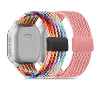 Folavii Correa trenzada magnética compatible con Cosmo JrTrack 5/4/3/2 SE/2/JrTrack y Gizmo Adventrue 3 3 2 1/Gabb 3e 3 2 1/SyncUP Watch 2 1, paquete de 2 correas suaves y transpirables con hebilla