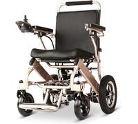 Fold and Travel Lightweight Electric Wheelchair for Adults Folding Foldable Transport Electric Wheelchair Motorized, Automated WheelchairFDA Approved (Color : A)