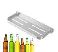 Fold Down Wall Mounted Bathroom Shelf No Drill Aluminum Alloy Folding Storage Rack 90 Degree Foldable Floating Organizer 30x13.5x3cm Compact Space Saving Wall Shelf for Toilet Basin Kitchen Laundry RV