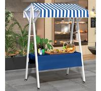 FoldabIron - Carrito para vendedores al aire libre MovabStall Display Stanfor Street Foo& Farmers Markets PortabMarket para eventos al aire libre (azul 51.1 x 78.7 pulgadas)