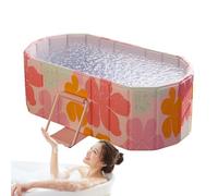 Foldable Bathtub, Large Insulated Hot or Ice Bath Bucket, Portable Family Bathroom Accessory, Soaking Tub for Athletes, Relaxation, Stress Relief, Home Use, 47.24x21.65x19.69 inches