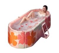 Foldable Bathtub, Large Insulated Hot or Ice Bath Bucket, Sturdy Family Bathroom Accessory, Foldable Soaking Bathtub, 59.06x21.65x19.69 inches for Athletes
