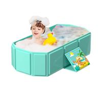 Foldable Bathtub, Toddler Shower, 29.53x17.72x9.84 Inches Portable Basin, Space-Saving Design, Anti-Slip Structure, for Bathroom Nursery Daycare Travel Hotel Cleansing Routine Use