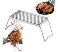 Foldable BBQ Grill Rack | Stainless Steel Portable Fire Pit Cooking Grid 30x16x13cm / 46x16x13cm Lightweight 310-400g Outdoor Grill Stand | Camping Hiking Backpacking Picnic Barbecue