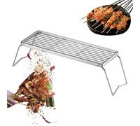 Foldable BBQ Grill Rack | Stainless Steel Portable Fire Pit Cooking Grid 30x16x13cm / 46x16x13cm Lightweight 310-400g Outdoor Grill Stand | Camping Hiking Backpacking Picnic Barbecue