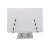 Foldable Book Stand, Height Adjustable Reading Rack with 360° Rotation, Ergonomic Hands Free Book Holder for Desk Use with Multi Angle Acrylic Tray for Books Magazines