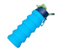 Foldable Bottle - Silicone Leak-Proof Cup with Lid, Portable Folding Water Bottle, Food Grade Silicone Tumbler with FlipCover | Travel Coffee Cup for Beach, Airplane, Camping, Picnic, Walking, Outdoor