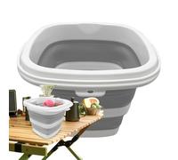 Foldable Bucket - 5L Space Saving Pail | PP & Rubber 25.8x25.8x20cm | Car Washing Bucket with Handle For Housekeeping Bathroom Laundry Fishing Garden Beach and Camping