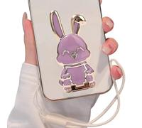 Foldable Bunny Phone Bracket - Multifunctional Bunny Phone Holder Stand, Folding Lazy Buckle Paste Type Bracket Compatible With All Phones, Portable Stand For Desks, Tables, Bedside, Travel, And Home