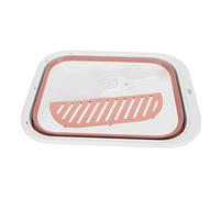 Foldable Cat Litter Box | Semi Enclosed Splash Proof & Simple Upkeep | Kitten Toilet for Indoor Cats/Small Pets | Includes Litter Scoop & Detachable Pedal (Pink)