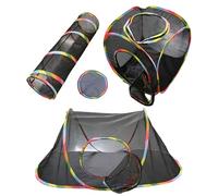 Foldable Cat Playpen, Breathable Mesh Tent, 13.78x12.99x1.18 Inches Compact Interactive Portable Enclosed Pet Tent, Indoor, Outdoor Use, Perfect for Play and Exploration