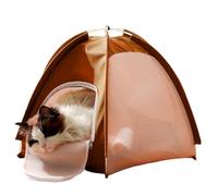 Foldable Cat Tent - Breathable Mesh Cat Cave with Zippered Door, Indoor Cats House Hideaway, Portable Cats Tent for Home, Apartment, Dorm, Living Room, Patio, Balcony, Porch Use Easy Storage