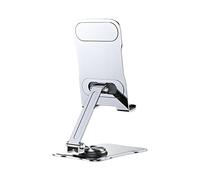 Foldable Cell Phone Stand with Rotating Support, Iron Material, Adjustable Desktop Holder for Smartphone, Tablet, Photography Vlogging, Streaming, Bedside, Workplace and Travel, 10.3x6.6x2.9cm