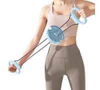 Foldable Chest Expander Trainer - Flywheel Rotation Adjustable Arm Strength Device | Muscle Exerciser with Anti Slip Handle for Shoulder Back Chest Workout Home Gym Office Travel Fitness Training Tool