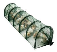 Foldable Chick Run Pen - Portable Expandable Small Livestock Enclosure, Mesh Covered Outdoor Exercise Space, Sun Blocking Protective Net Structure | Backyard Farming Activities, Daily Grazing