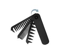 Foldable Comb For Men - Travel Compact Hairbrush, du-al Tooth Fine Wide Teeth Design | Lightweight Folding Groomer | Perfect For Husband Commuting Business Trip Gym Outdoor Daily Birthday Present