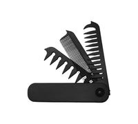 Foldable Comb, Small Mustache Beard Hair Comb for Men, Pocket Fine & Wide Tooth Styling Brush for Travel, Gym, Business Trip, Daily Grooming, Dad Outdoor Use 12.5x2.8x1cm