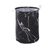 Foldable Cotton and Linen Laundry Basket, Waterproof Bathroom Storage Laundry Bag, Canvas Hamper Basket for Clothes Towels Toys Storage (White whale)