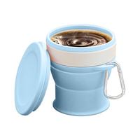 Foldable Cup, Foldable Water Cup, Folding Silicone Cups, Portable Camping Cup, Portable Expandable Drinking Cup, Reusable Small Portable Mugs Cup, 250ml Reusable Folding Camping Cup Mug for Travel