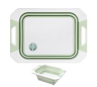 Foldable Cutting Board - Space Saving Kitchen Chopping Board | Flexible BPA Free with Foldable Design, Easy Pour Spout for Vegetables Meat Fruits and Meal Prep 15.75x11.42x5.31 in