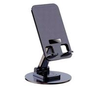 Foldable Desk Mount, 360 Rotating Stand, Adjustable Metal Cradle, Non Slip Device, Portable Smartphone Base, Table Phone Holder, 15x10x5cm Compact Frame, for Office Home Dorm Bedroom Daily Use