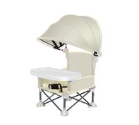 Foldable Dining Chair - Portable Seat Tray | Sun Canopy Shade | For Home Outdoor Picnic Travel Lawn Camping Beach Highchair Booster Feeding Activity Table Waterproof Furniture Task