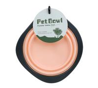 Foldable Dog Bowl, Portable Water and Food Feeding Container with Carabiner Clip, 6.18x5.51x0.43 Inches Lightweight Folding Dish for Outdoor Traveling, Hiking, Walking