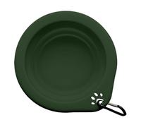 Foldable Dog Bowl, Silicone Portable Feeding Bowl, 300ml Expandable Travel Cup, Pet Water Container for Walking, Outdoors, Traveling, 6.69x5.91x0.47 Inches, Green, Blue, Orange