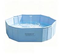 Foldable Dog Pool - Thickened PVC 120x30cm Large | Swimming Wading Water Toys Backyard Cat Bathtub | Portable Outdoor Pet Splash Bath Tub For Small Medium Large Breeds