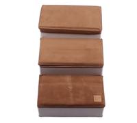 Foldable Dog Stairs for Small Dogs | 3 - Tier Secure - Grip Pet Steps with Storage Space | Large Capacity Pet Stairs for High Beds/Couches/Cars | Sturdy Flannel & Linen