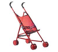 Foldable Doll Stroller Toy, Two-Wheel Pram for Kids, Outdoor Pushchair with Iron ABS Cloth Material, Pretend Play Accessory for Christmas, Birthday, Children's Day, Thanksgiving, Lightweight Baby Doll