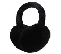 Foldable Ear Muffs for Winter Women Men Girls Soft Earmuffs Cute Covers Ski Cold Weather Warmers Headband(Black)