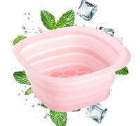 Foldable Face Cooling Bowl - Silicone Facial Tub For Cold Water, Portable Ice Bath Basin For Skincare & Rejuvenation, Compact Travel-Ready Design | For Beauty Routines, Dorm & Spa, 25.6cm