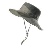 Foldable Fishing Cap with Drawstring Solid Color Mesh Pure Fisherman Hat with Rope Adjustable Outdoor Sun(Color 2)