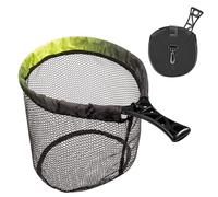Foldable Fly Fishing Net - Fishing Nets | Fly Fishîng Landing Net | Foldable Portable Mesh Gear Compact Storage | Lightweight Rubber Coated Mesh Non-Slip Handle, Portable Kayak Landing Nets