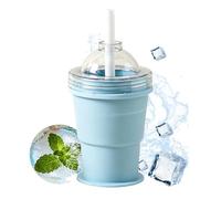 Foldable Ice Tray Cup - Ball Maker Mold Kit Pack, Travel Cube Sphere Drink Cooling Reusable Water Juice Cocktail Bar Kitchen Freezer Portable | Perfect For Travelers Bartenders Home Office Bedroom