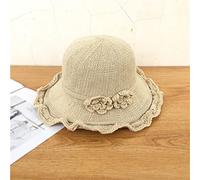 Foldable Knitted Hat Women's All-Match Fisherman Hat Basin Hat Big Brim Face-Covering Straw Hat