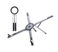 Foldable Laptop Holder - 7.17 Inch Adjustable Laptop Stand | Aluminum Alloy Support - 180g Magnetic Portable Riser for Viewing During Work Study Video Calls & Travel in Offices Homes or Cafes