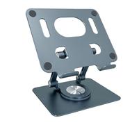 Foldable Laptop Stand - Rotating Laptop Riser, Portable Notebook Stand with 360° Rotating Base | Ergonomic Computer Holder for Desktop, Home, Study, Bedroom, Office, Living Room, Classroom