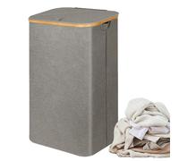Foldable Laundry Basket, Clothes Storage Bin Organizer, 100L Waterproof Hamper with Removable Bag and Lid, Lightweight Portable Design for College Dorm, Home, Travel, Bathroom