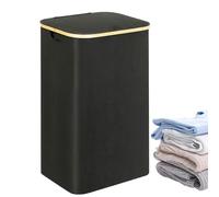 Foldable Laundry Basket, Clothes Storage Bin Organizer, 100L Waterproof Hamper with Removable Bag and Lid, Lightweight Portable Design for College Dorm, Home, Travel, Bathroom
