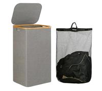 Foldable Laundry Basket With Lid, 100L Waterproof Clothes Hamper With Removable Bag, Portable Storage Bin For Bathroom, Travel, College Dorm, Bedroom, Home Use,28.74x15.94x13.19 In